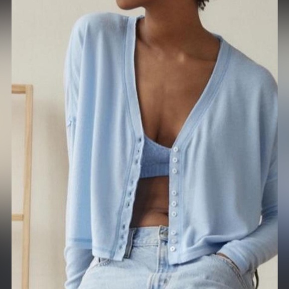 OUT FROM UNDER WOMEN’S BOUNCE PLUSH CHLOE BUTTON-UP TOP LONG SLEEVE NWOT SIZE XS - Picture 1 of 3